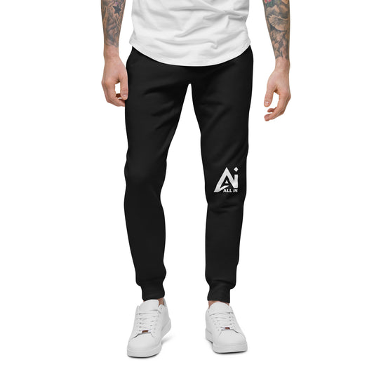 Unisex fleece sweatpants - left leg logo