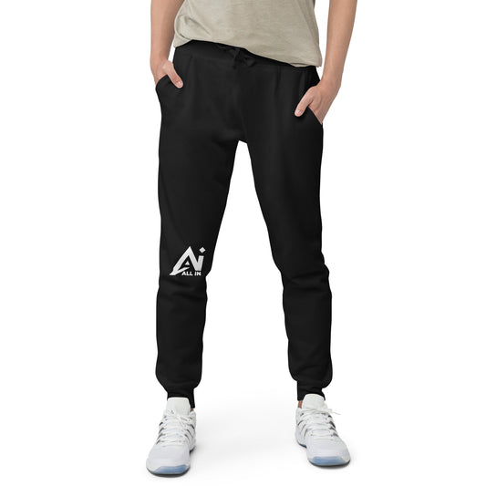 Unisex fleece sweatpants - right leg logo