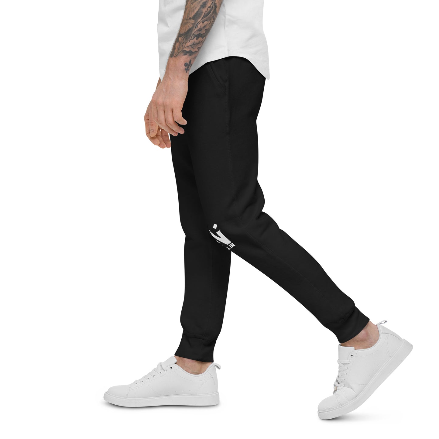 Unisex fleece sweatpants - left leg logo