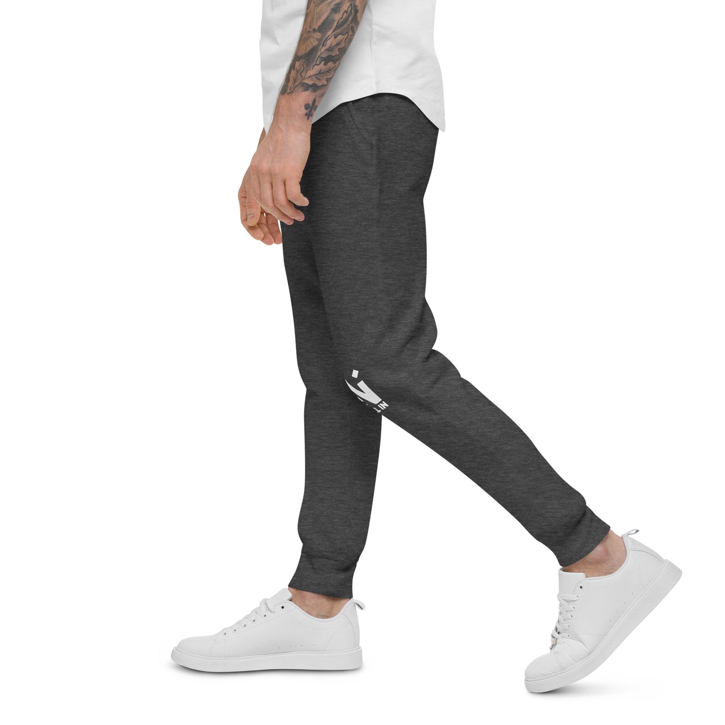 Unisex fleece sweatpants - left leg logo