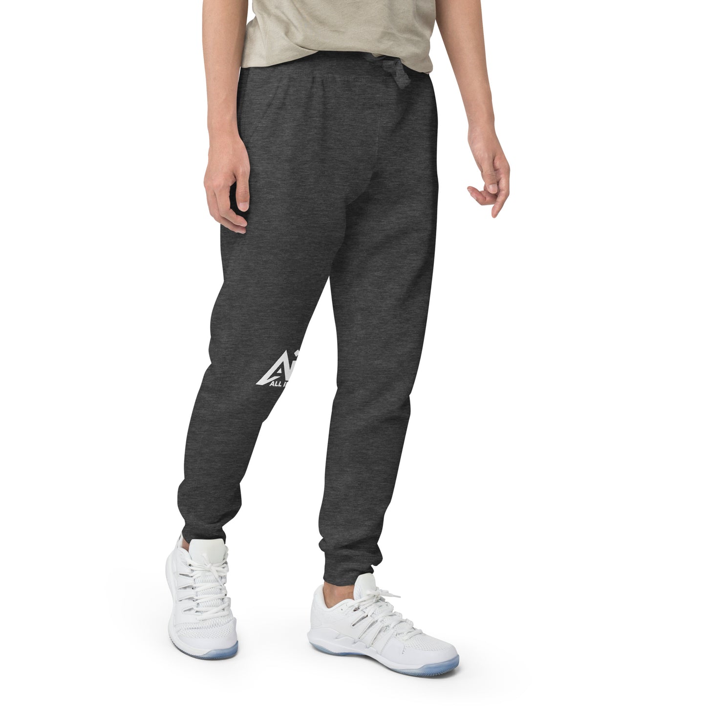 Unisex fleece sweatpants - right leg logo