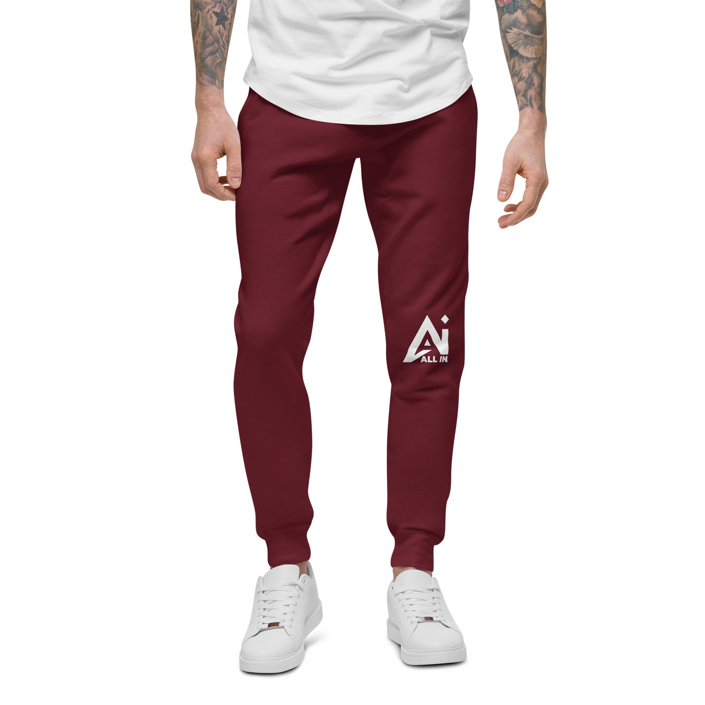 Unisex fleece sweatpants - left leg logo