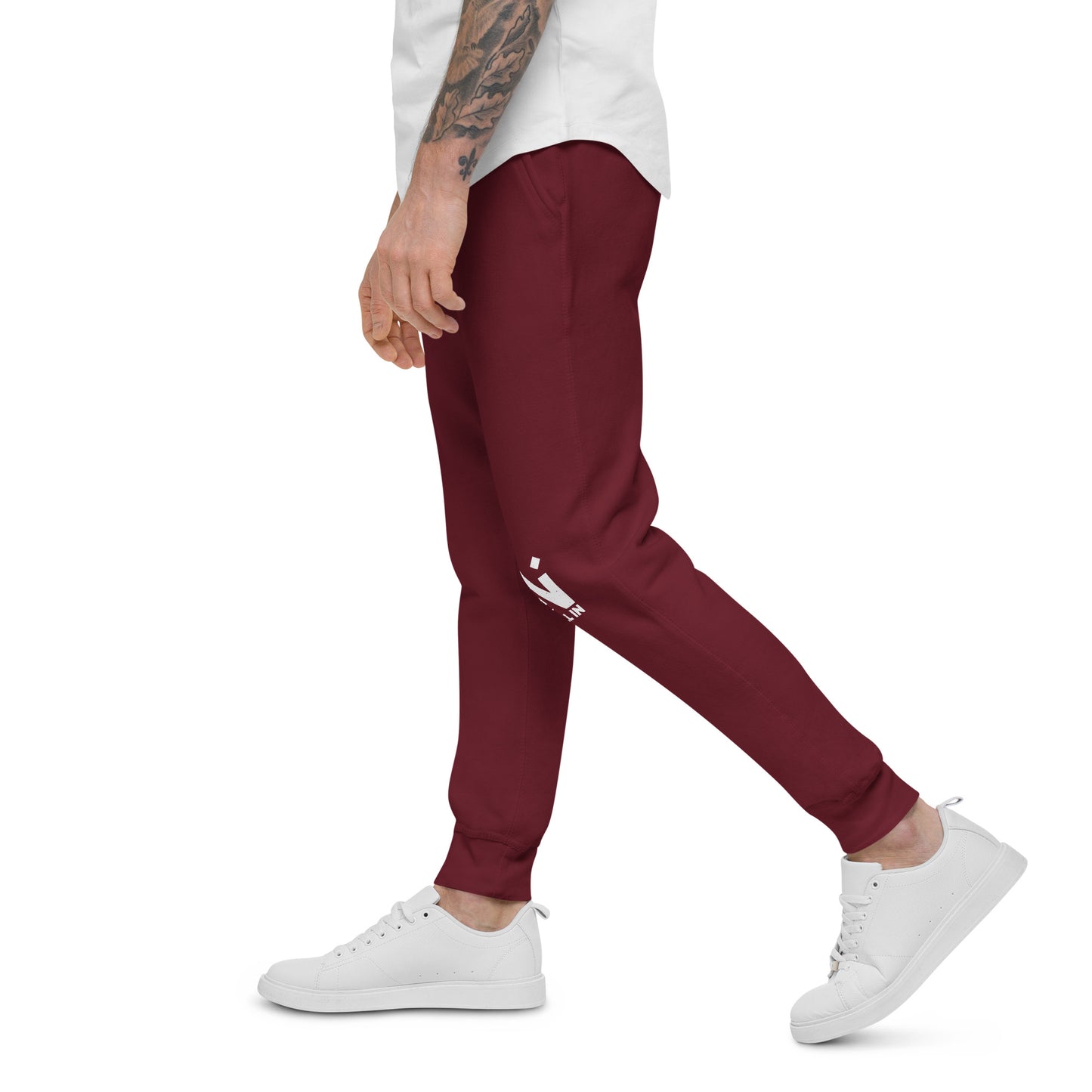 Unisex fleece sweatpants - left leg logo
