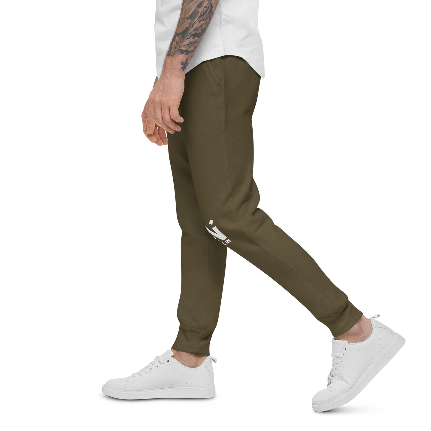 Unisex fleece sweatpants - left leg logo