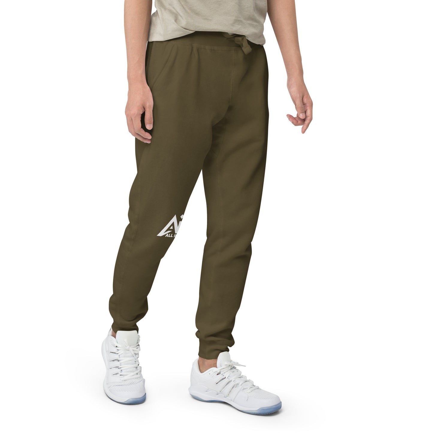 Unisex fleece sweatpants - right leg logo