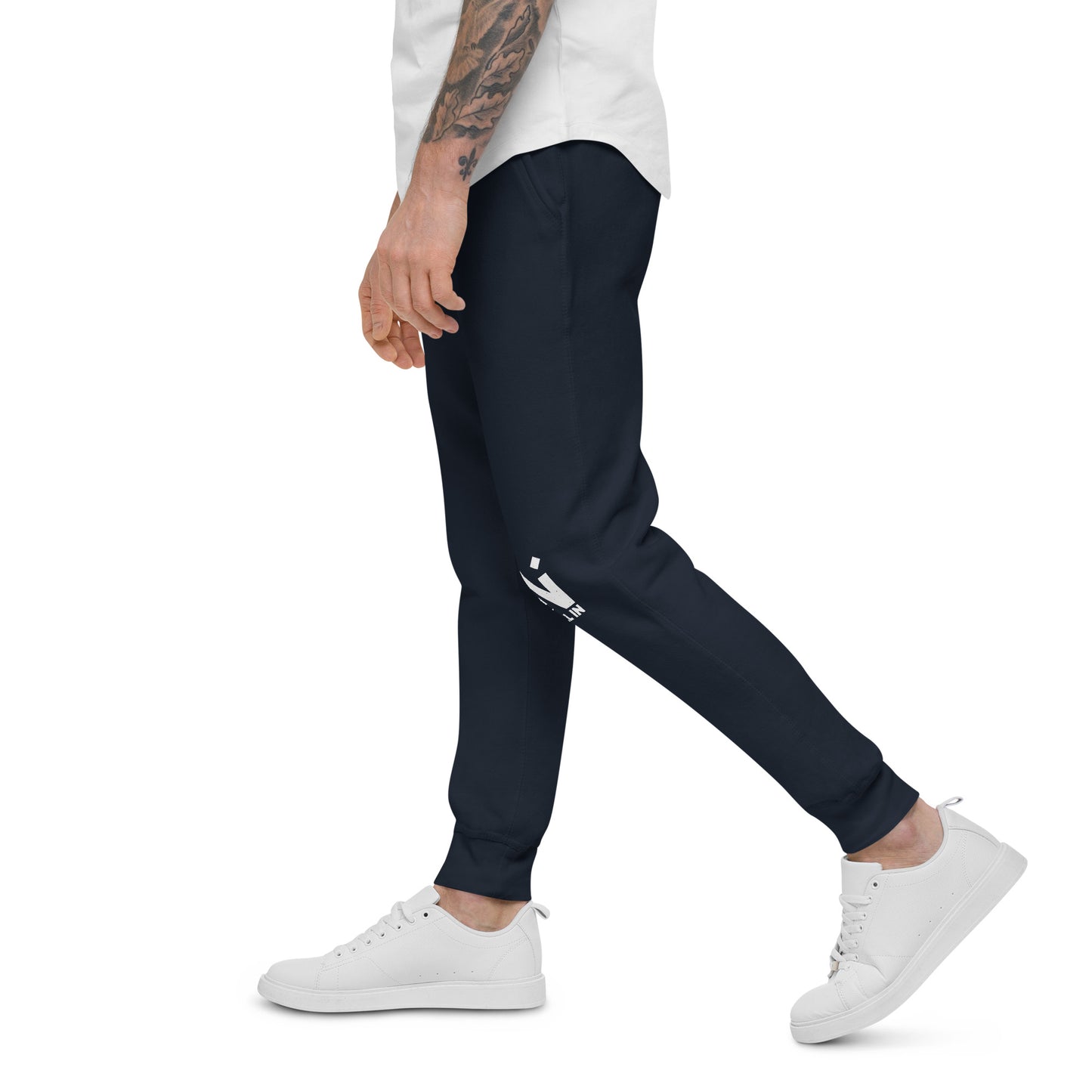 Unisex fleece sweatpants - left leg logo