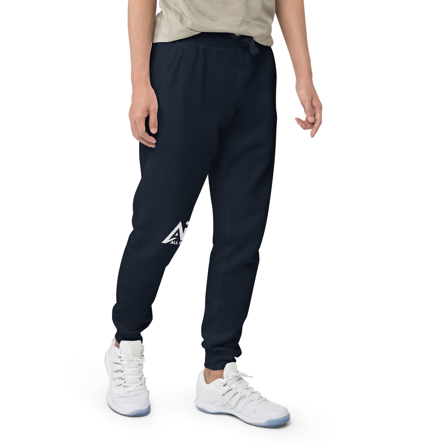 Unisex fleece sweatpants - right leg logo
