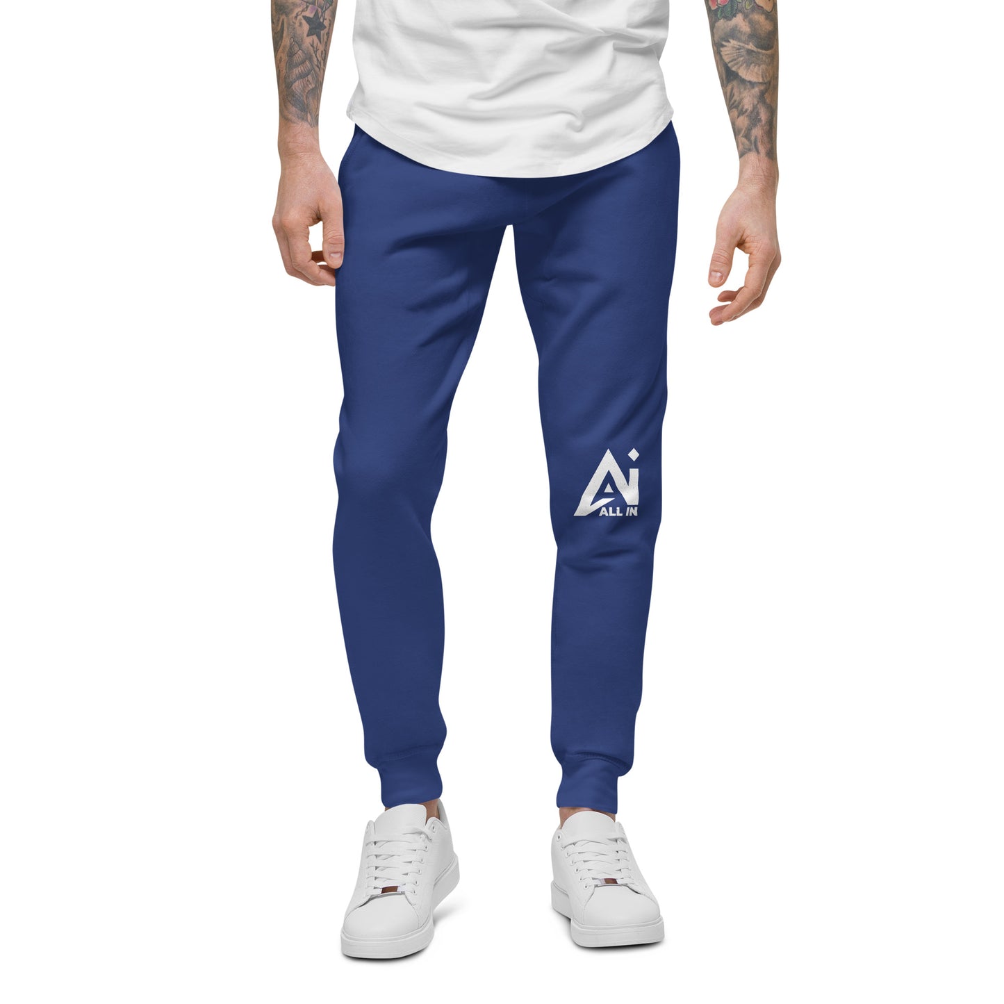 Unisex fleece sweatpants - left leg logo