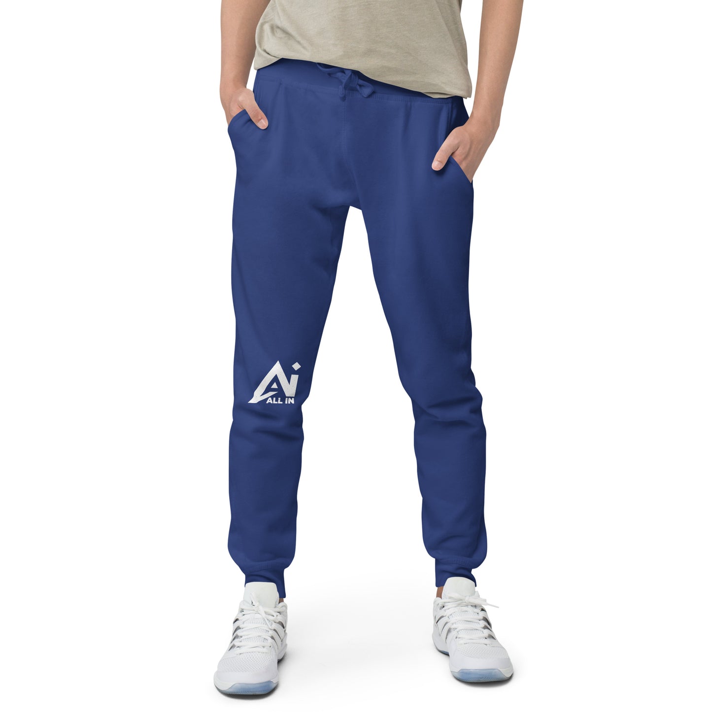Unisex fleece sweatpants - right leg logo