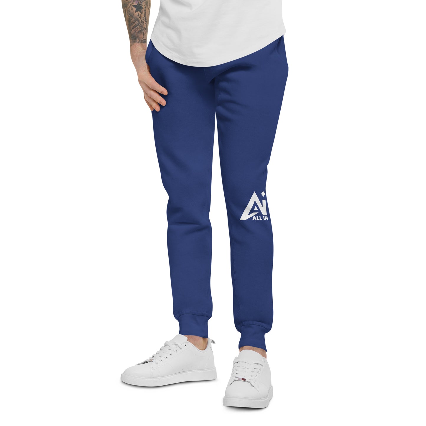 Unisex fleece sweatpants - left leg logo