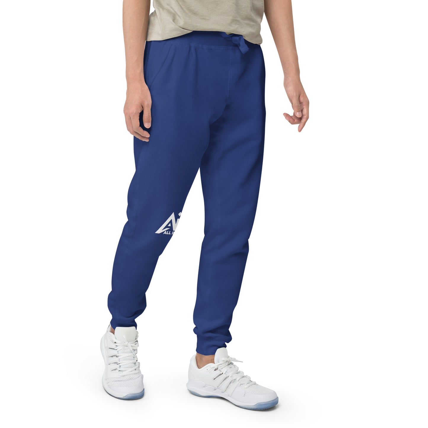 Unisex fleece sweatpants - right leg logo